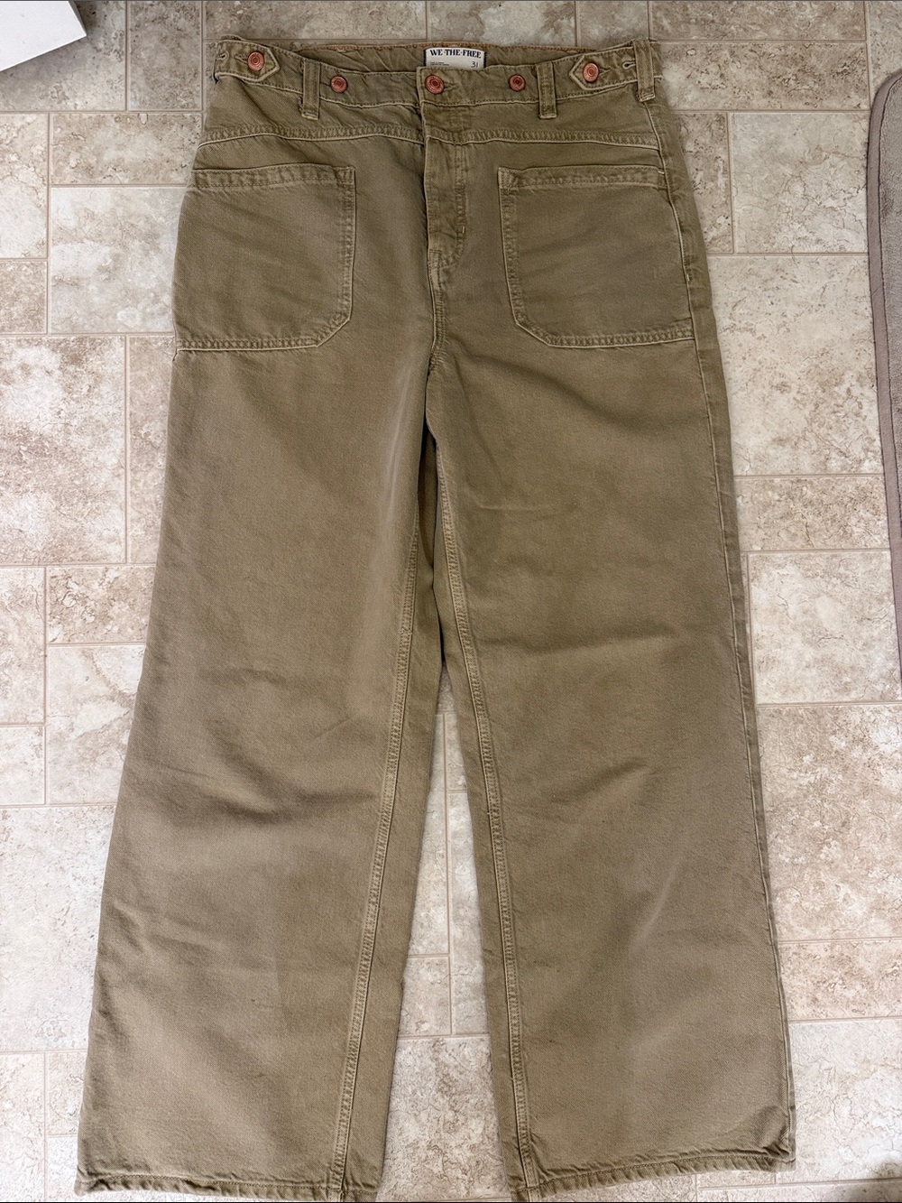 We The Free Olive Wide-Leg Pants